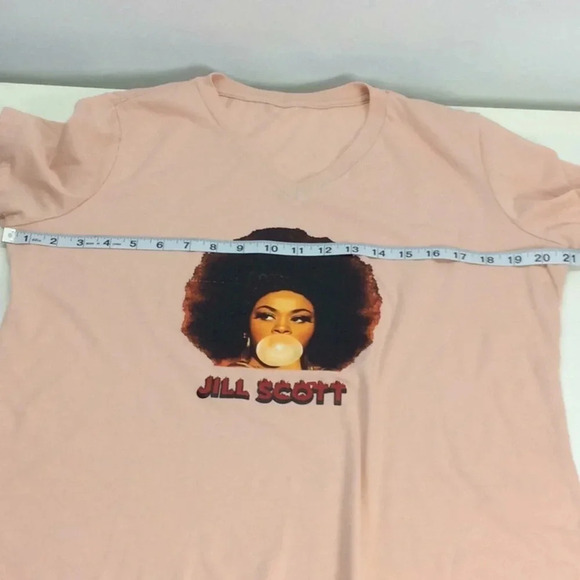 Jill Scott V-Neck Peach T-Shirt - Picture 5 of 5